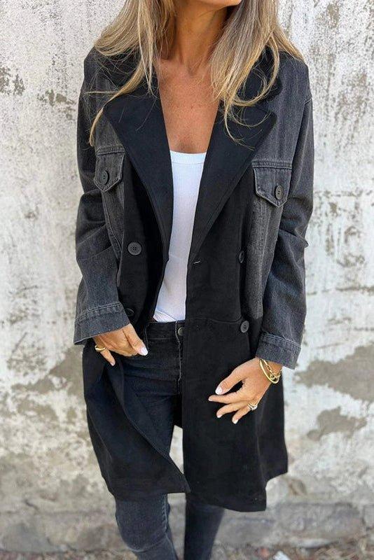 Alberte - Two-tone denim coat