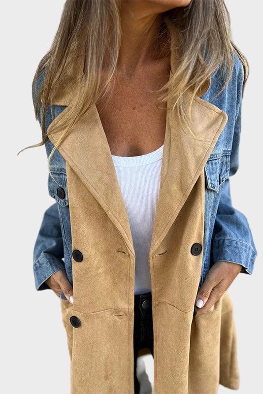 Alberte - Two-tone denim coat