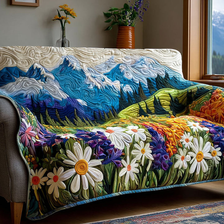 Alpine Meadow Quilted Sofa Cover
