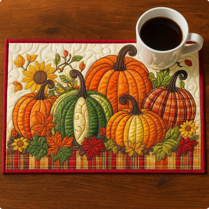 Amber Fall Glow Quilted Placemat