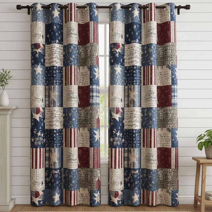 Americana Patch Quilted Curtains