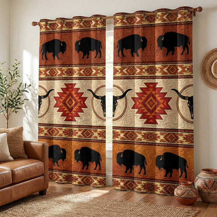Ancestral Plains Quilted Curtains