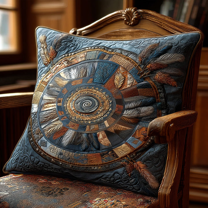 Ancient Feathers Quilted Bedding Pillow Case