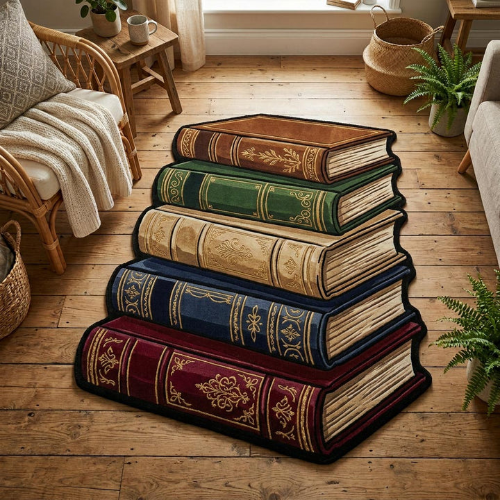 Ancient Tome Custom Shape Area Rug