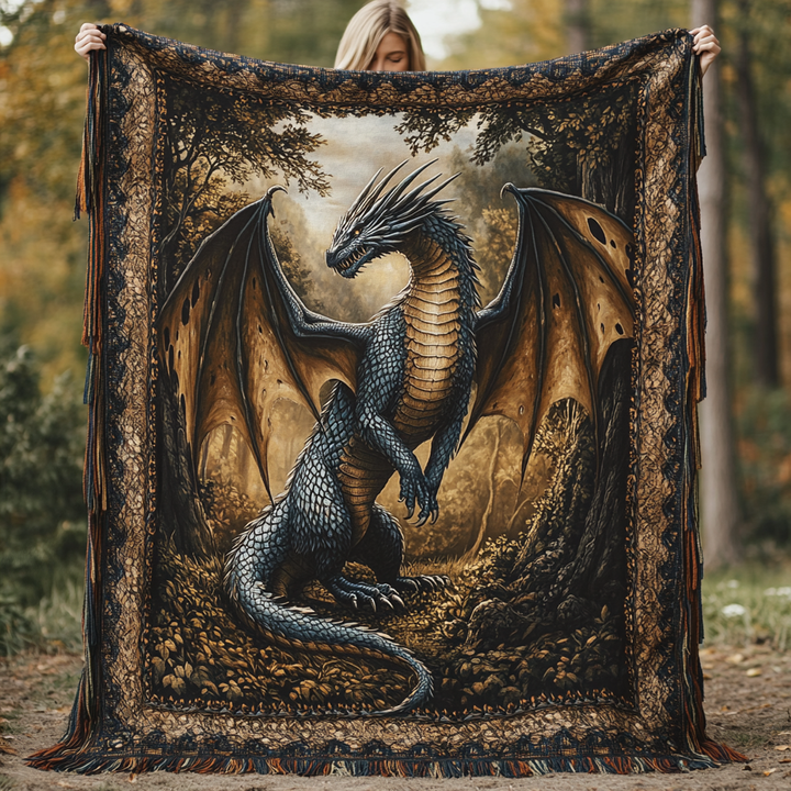 Ancient Wyrmwood Woven Sofa Blanket