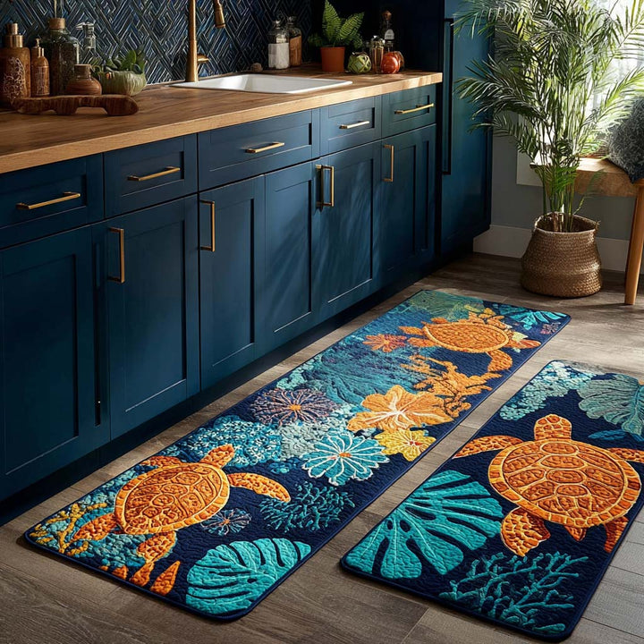 Aqua Life Kitchen Area Rug