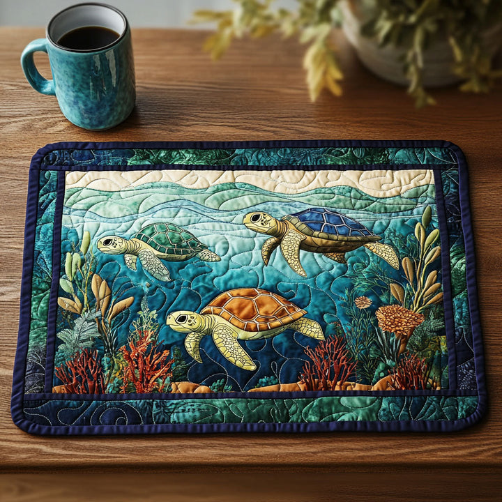Aqua Nomad Quilted Placemat