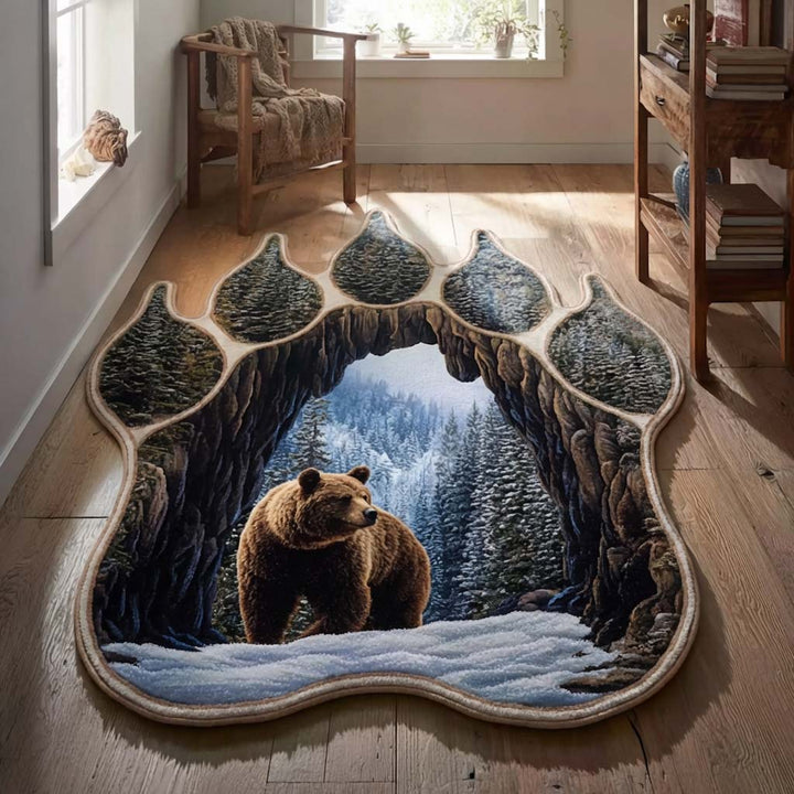 Arctic Bear Custom Shape Area Rug