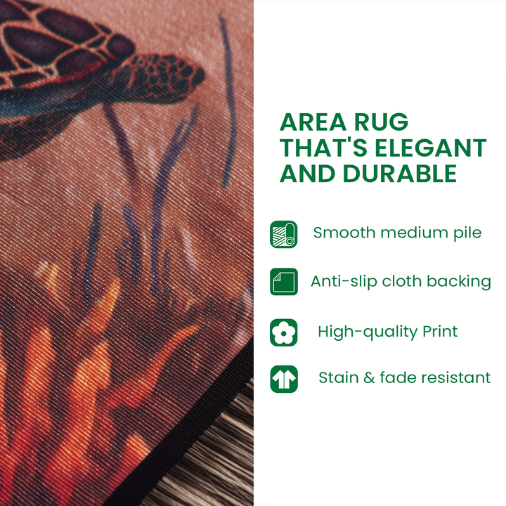 Coastal Turtle Area Rug