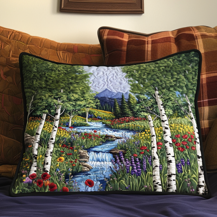 Aspen Wildflowers Path Quilted Bedding Pillow Case