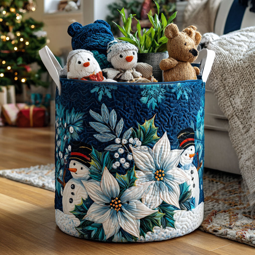 Chrisrtmas Quilted Laundry Basket