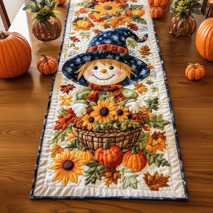 Autumn Joyful Harvest Quilted Table Runner