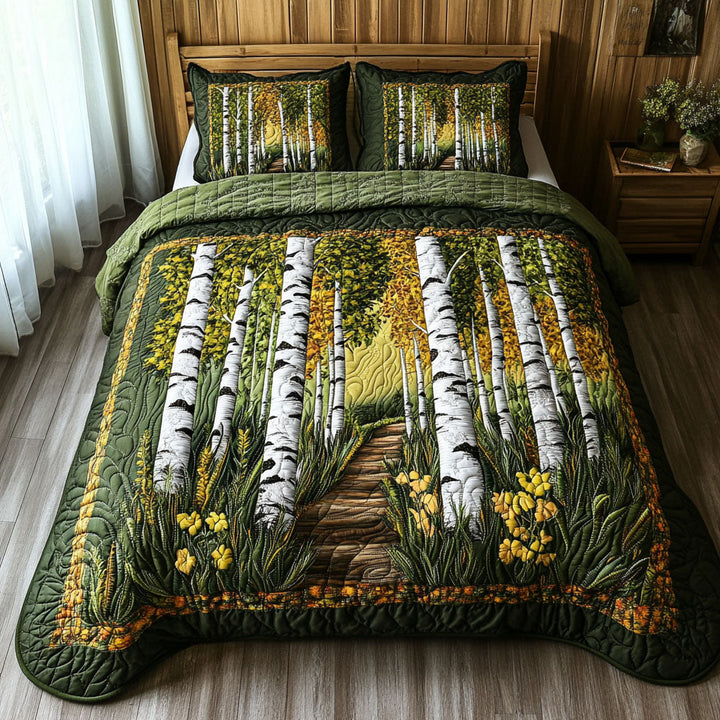 Autumn Walk 3-Piece Quilted Bedding Set
