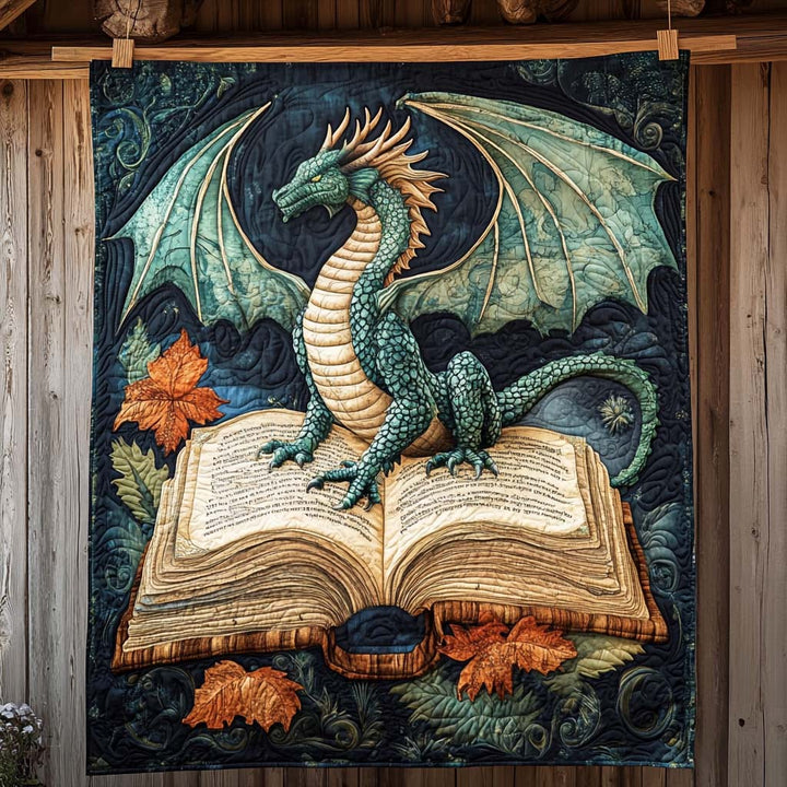 Azure Flame Quilted Blanket