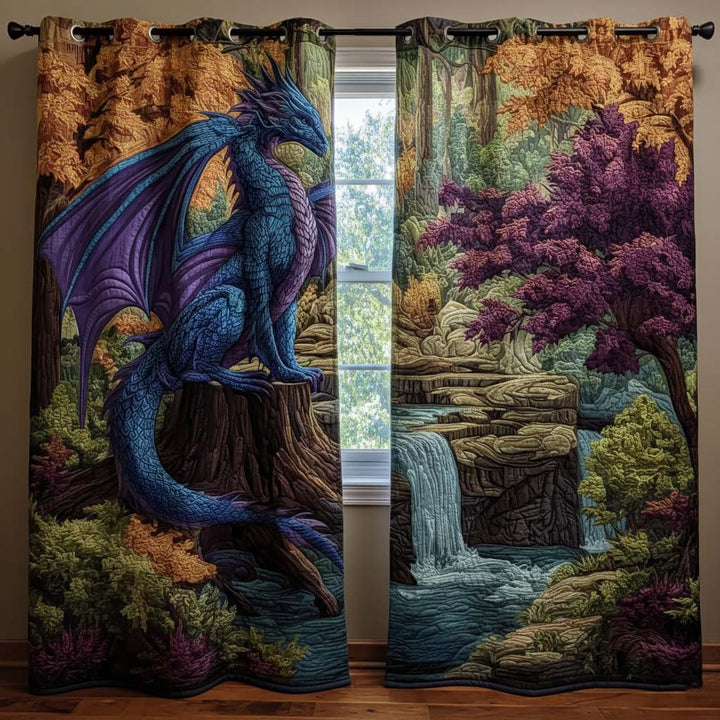 Azure Sky Quilted Curtains