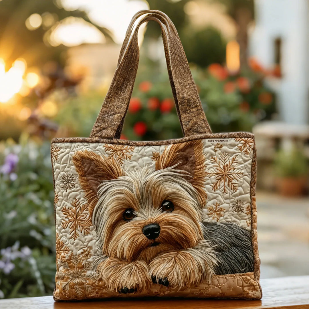 Quilted Tote Bag - Adorable Yorkshire