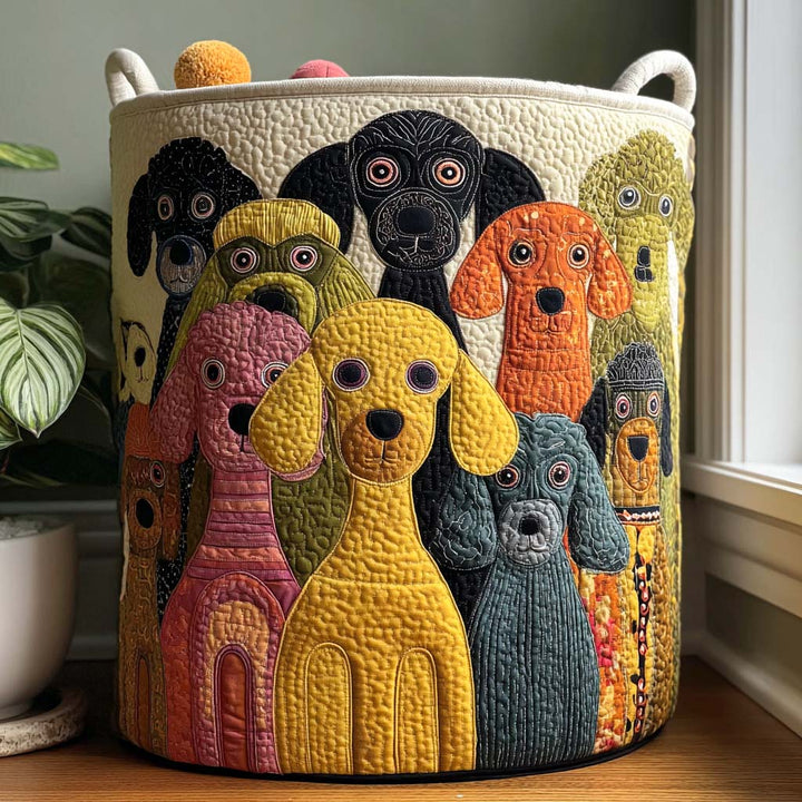 Barkadoodle Quilted Laundry Basket