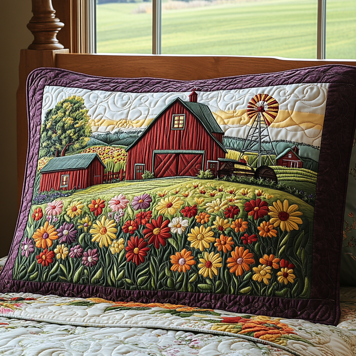 Barnyard Bliss Quilted Bedding Pillow Case