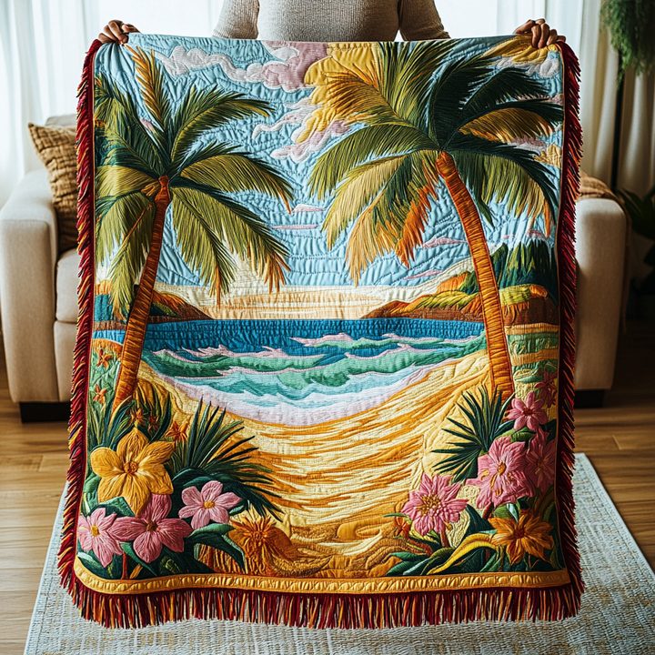 Beach Tranquil Woven Sofa Blanket