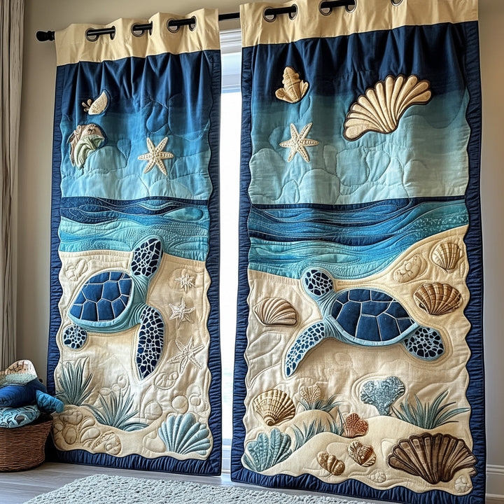 Beach Walker Quilted Curtains
