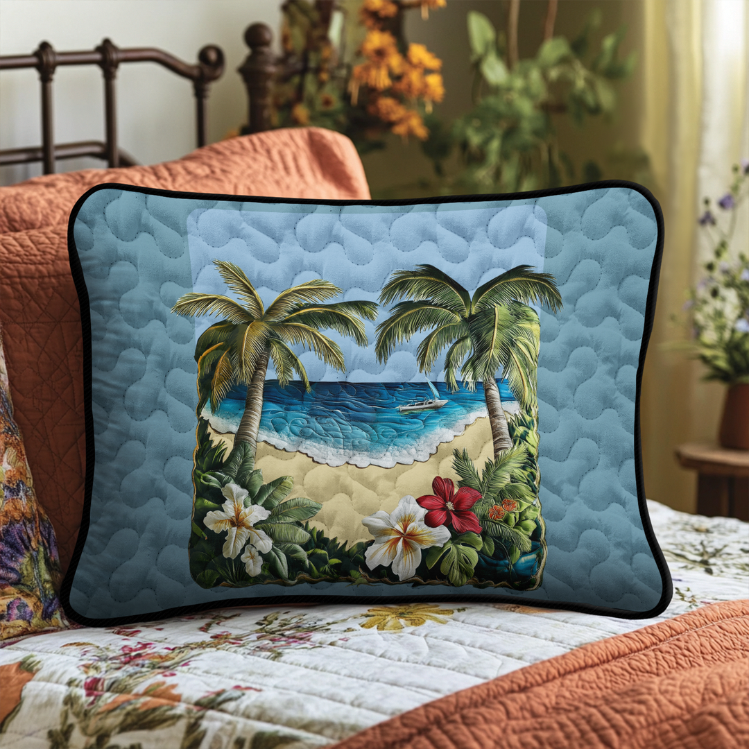 Beachfront Serenity Quilted Bedding Pillow Case