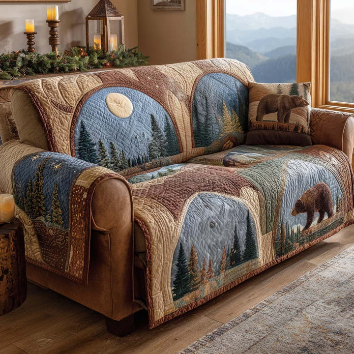 Bear Quilted Sofa Cover