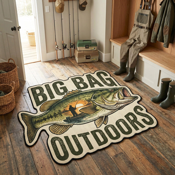 Big Bass Custom Shape Area Rug