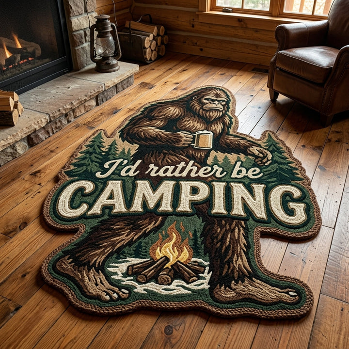 Bigfoot Tracks Custom Shape Area Rug
