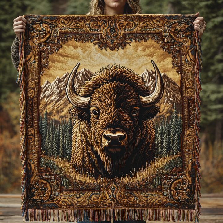Bison Charm Woven Sofa Blanket