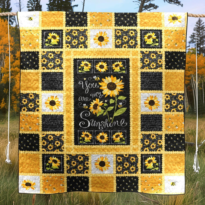 You Are My Sunshine Quilted Blanket