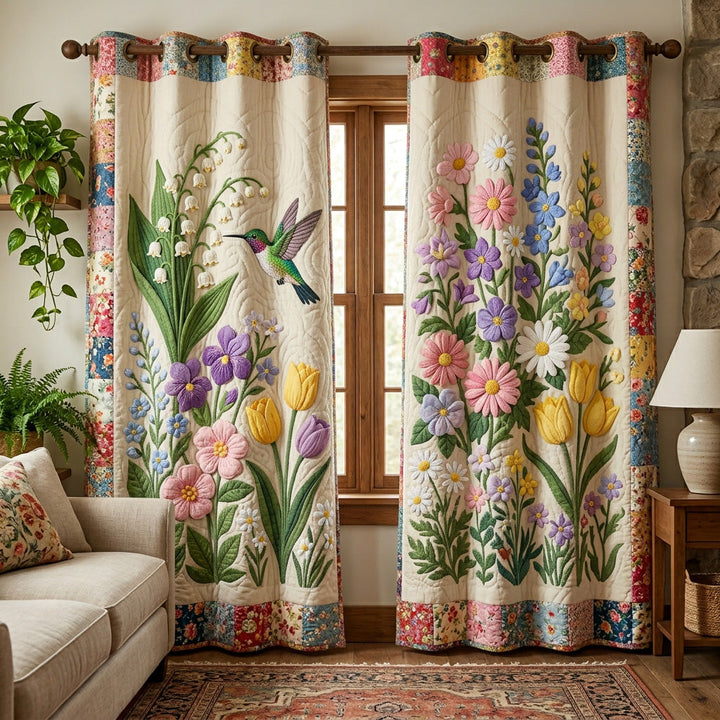 Bloom Garden Quilted Curtains
