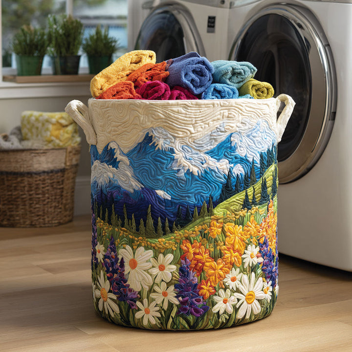 Bloom Valley Quilted Laundry Basket