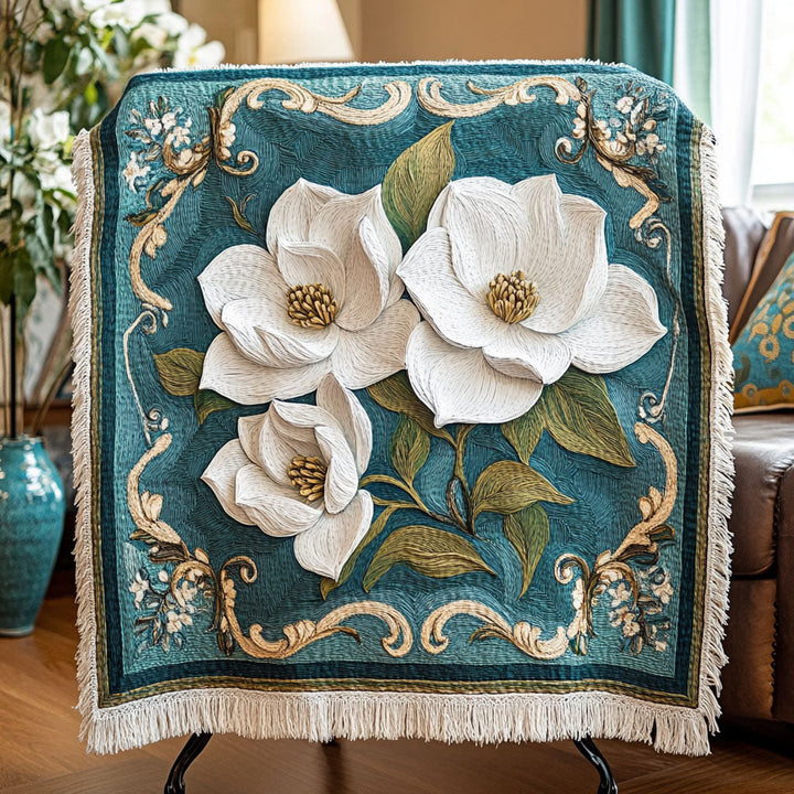Blossom Haven Woven Sofa Blanket