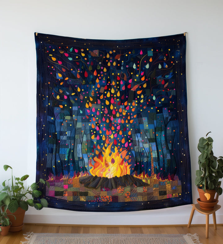 Bonfire Nights Quilted Blanket