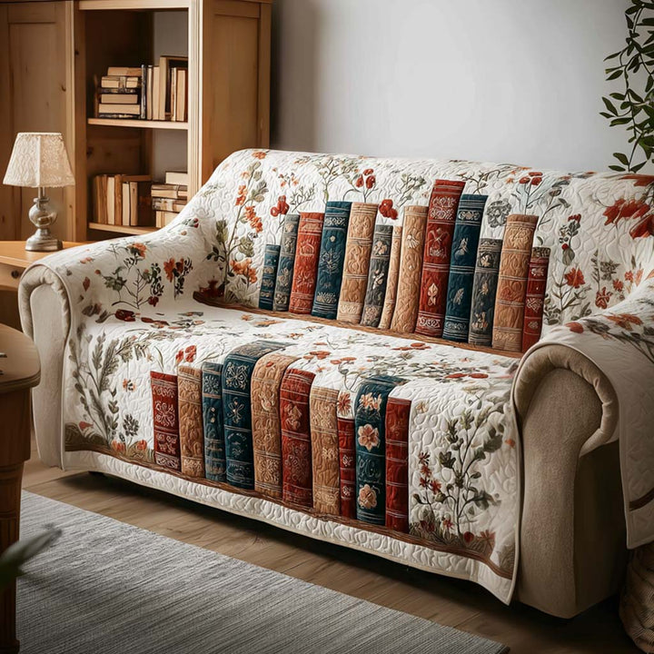 Book Nook Quilted Sofa Cover