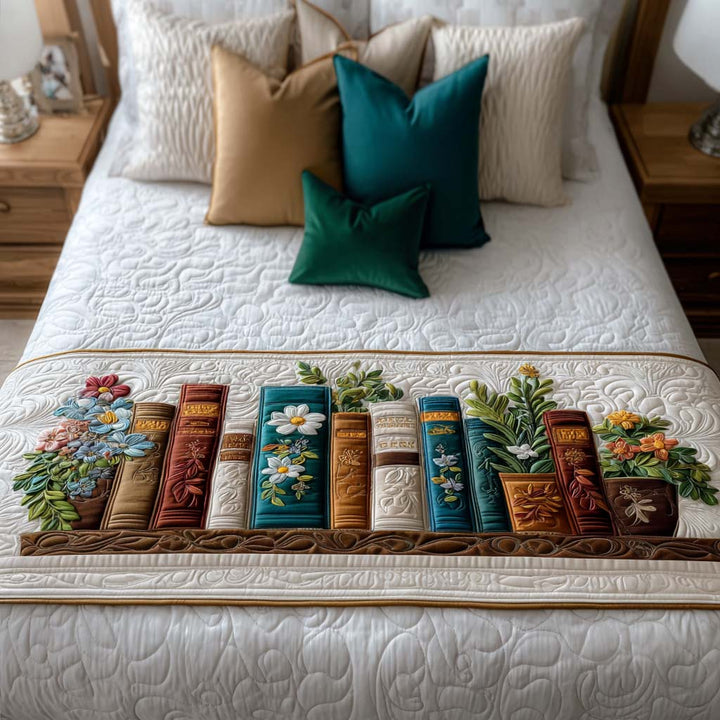 Bookish Dreams Quilted Bed Runner