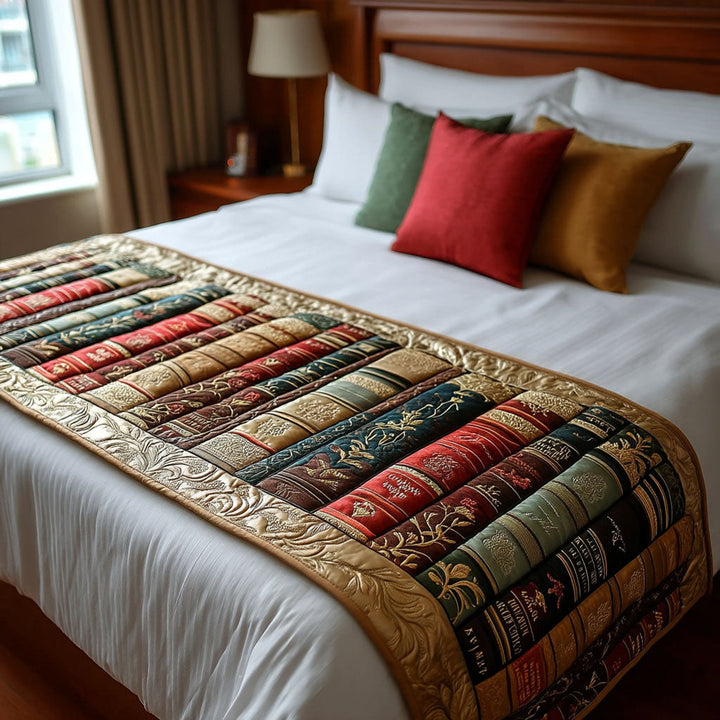 Bookish Dreams Quilted Bed Runner