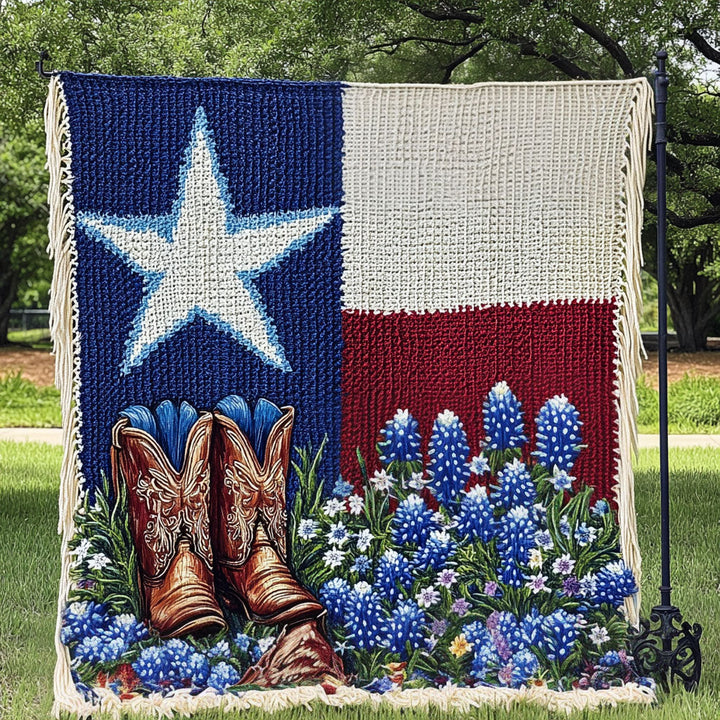 Boots and Blooms Woven Sofa Blanket