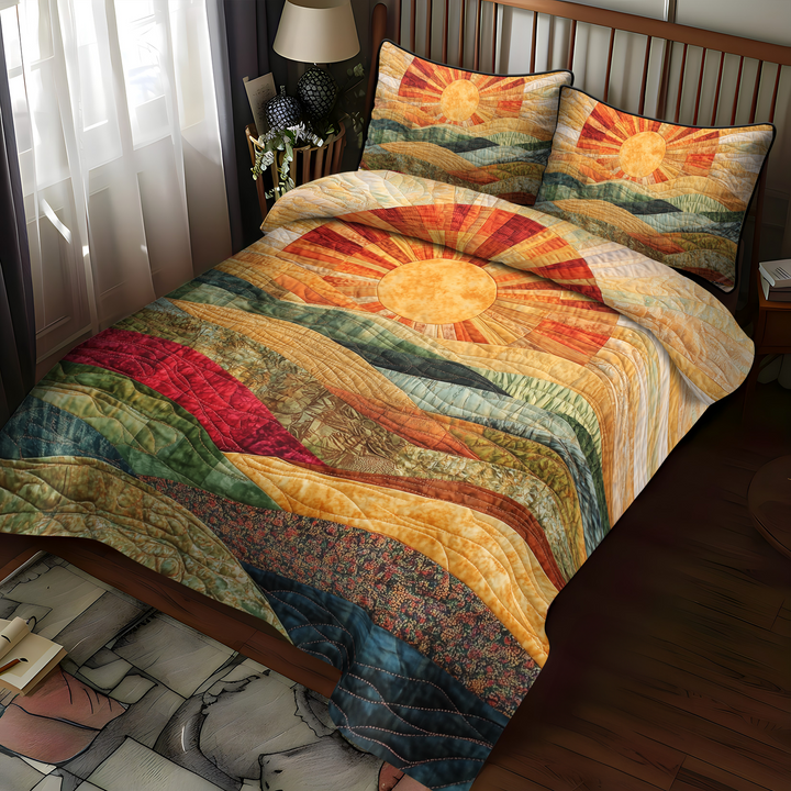 Bright Horizons 3-Piece Quilted Bedding Set