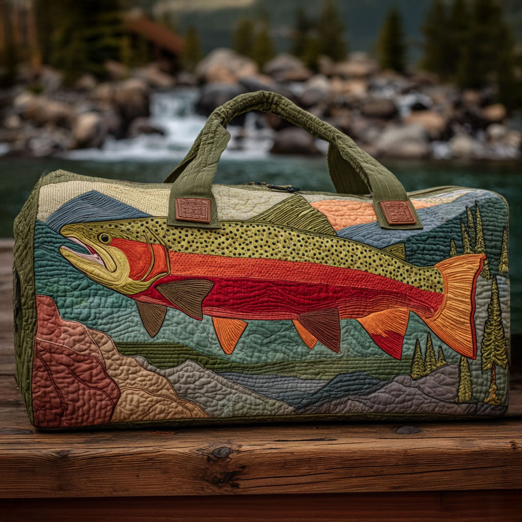 Brook Trout Quilted Duffle Bag