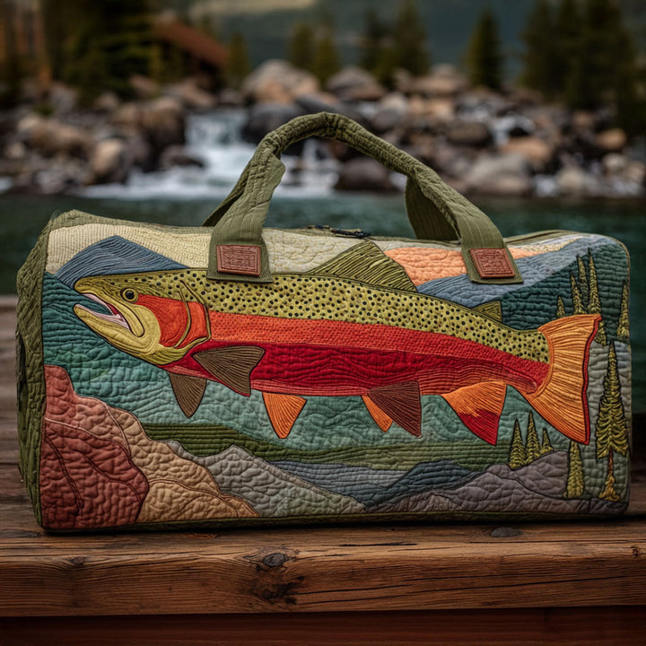 Brook Trout Quilted Duffle Bag