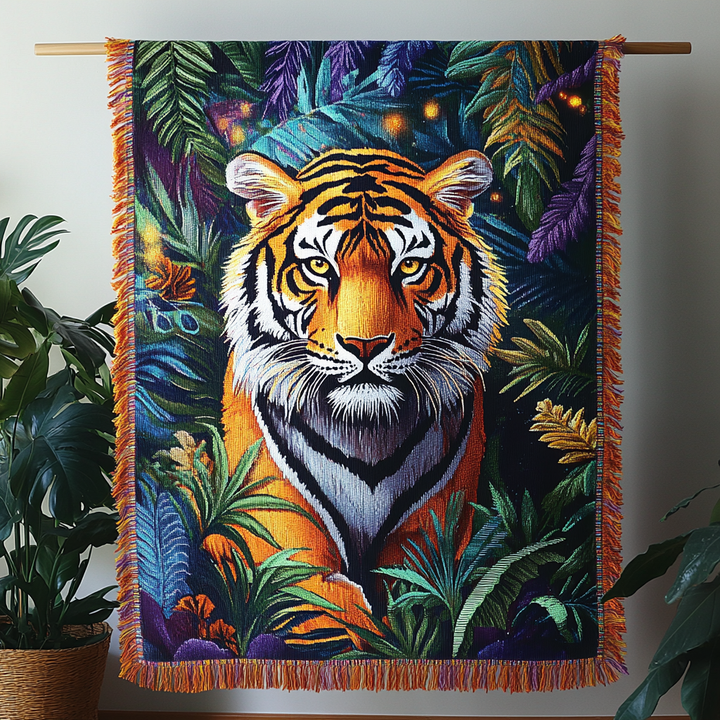 Burning Stripes Woven Sofa Blanket