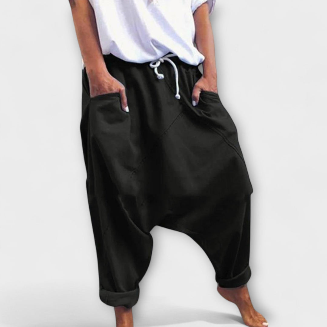 Hara - Loose harem pants with a drawstring
