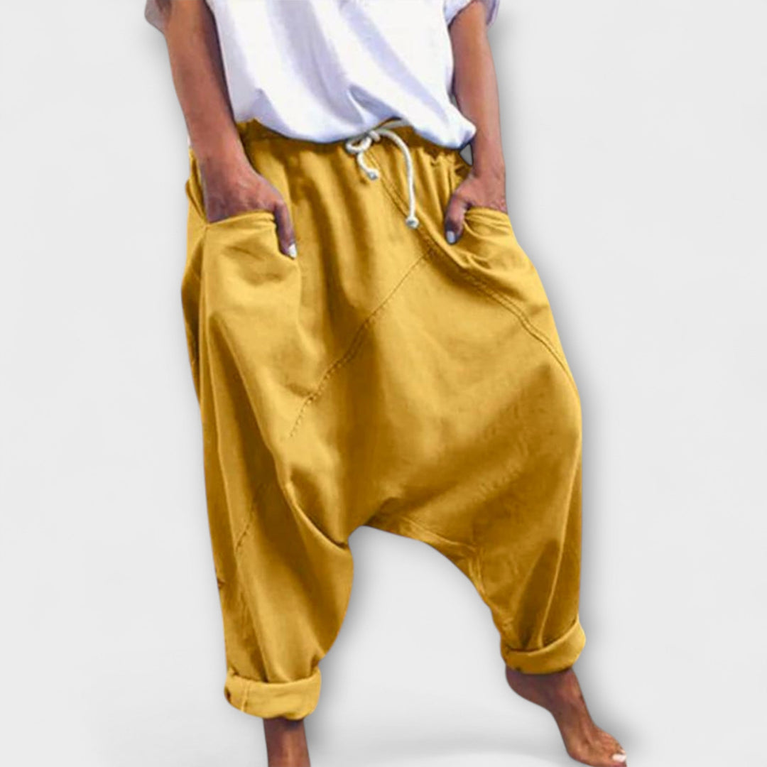 Hara - Loose harem pants with a drawstring
