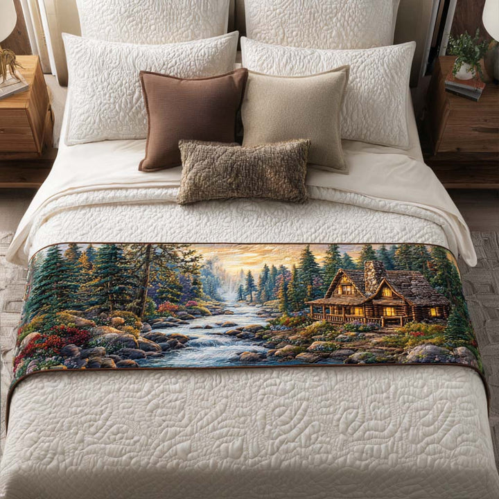 Cabin Forest Rest Quilted Bed Runner