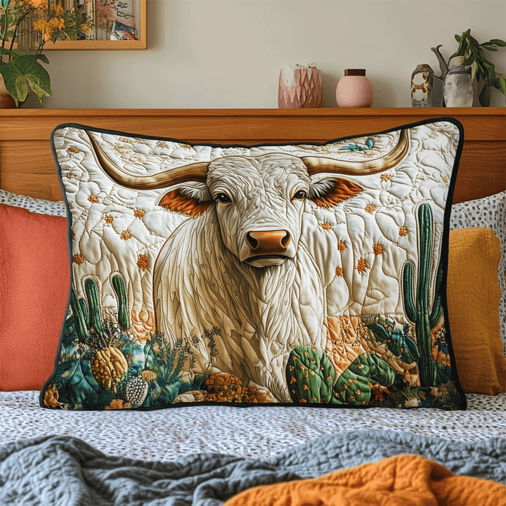 Cactus Longhorn Quilted Bedding Pillow Case
