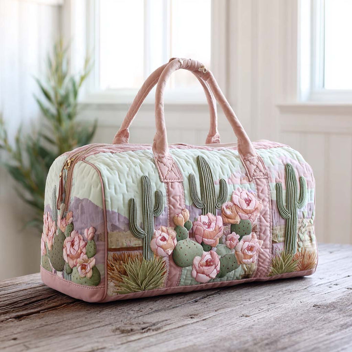 Cactus Blossom Quilted Duffle Bag