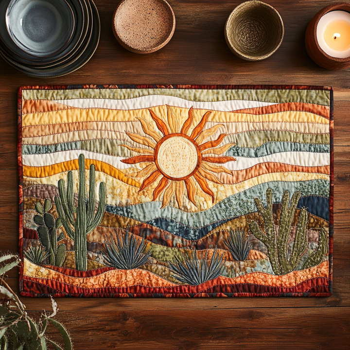 Cactus Sunset Quilted Place Mat