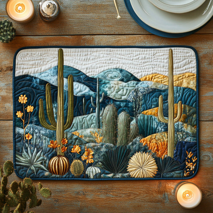 Cactus Whisper Quilted Placemat