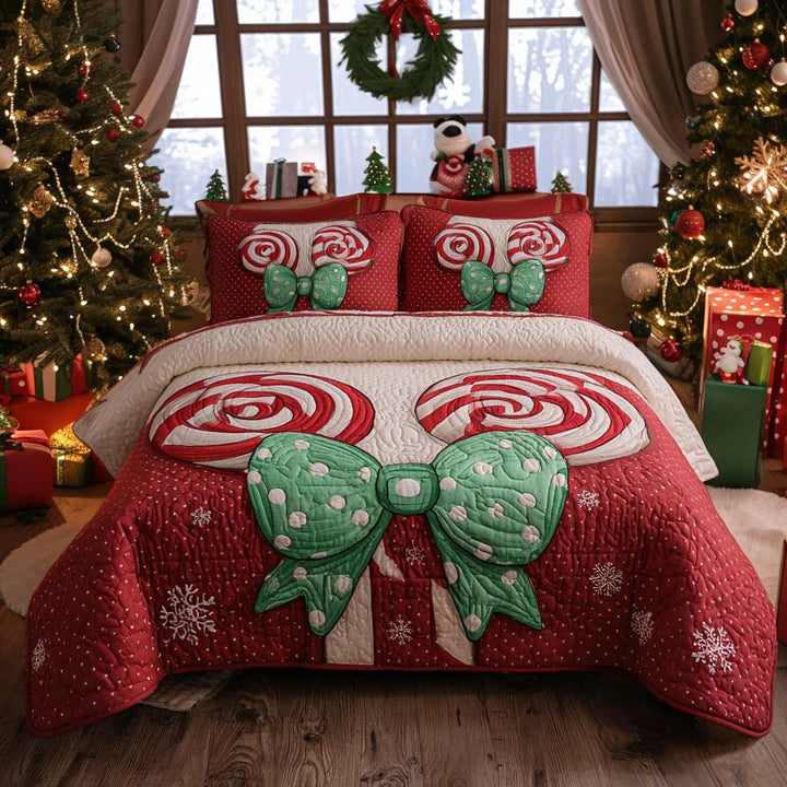 Christmas 3-Piece Quilted Bedding Set
